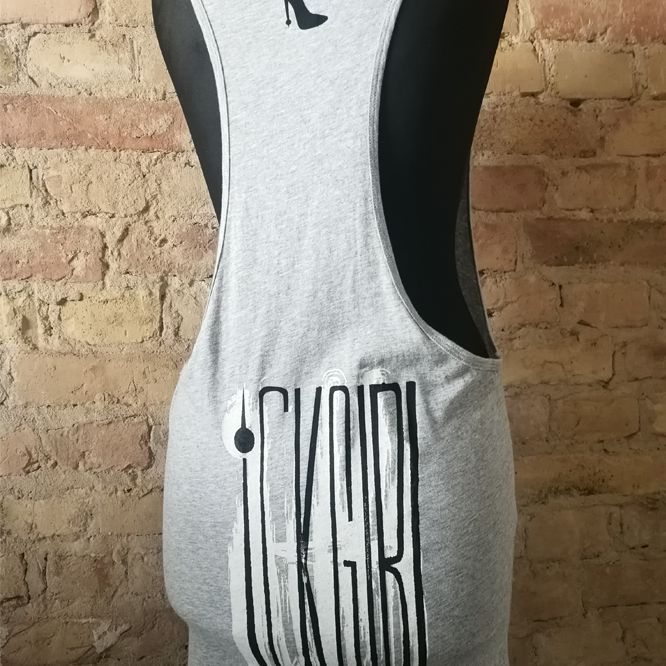 ICKGIRL LooseTank Artwork BLACK Frontprint Color GREY Size S