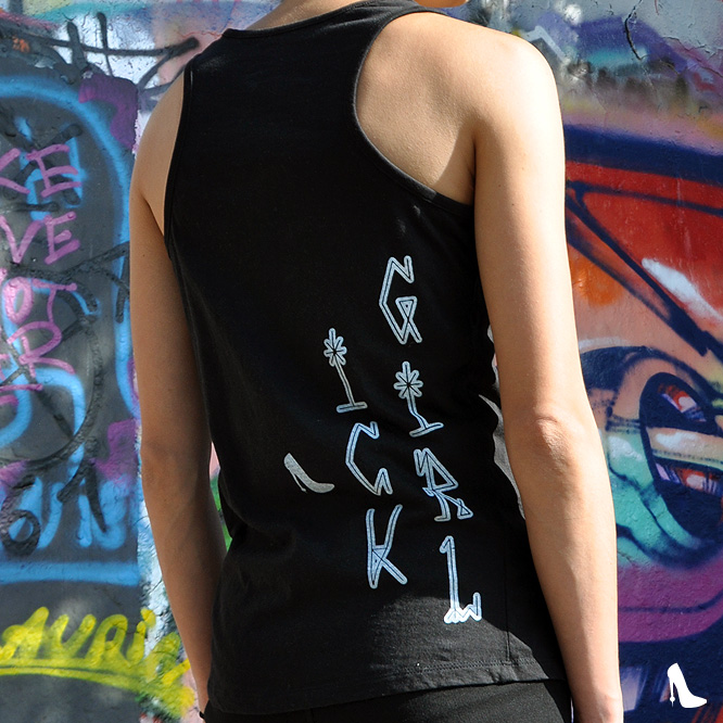 ICKGIRL Classic Jerse Vest Pichacao-Backprint right-w-Black Size-S